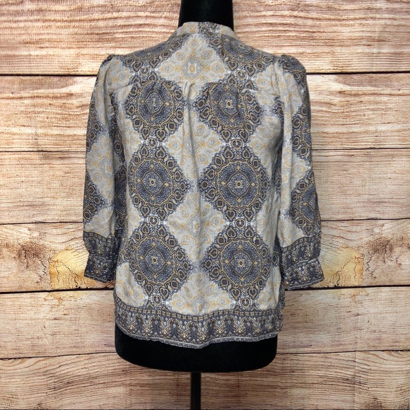 Joie Silk Button Down Tie Blouse - Picture 2 of 6